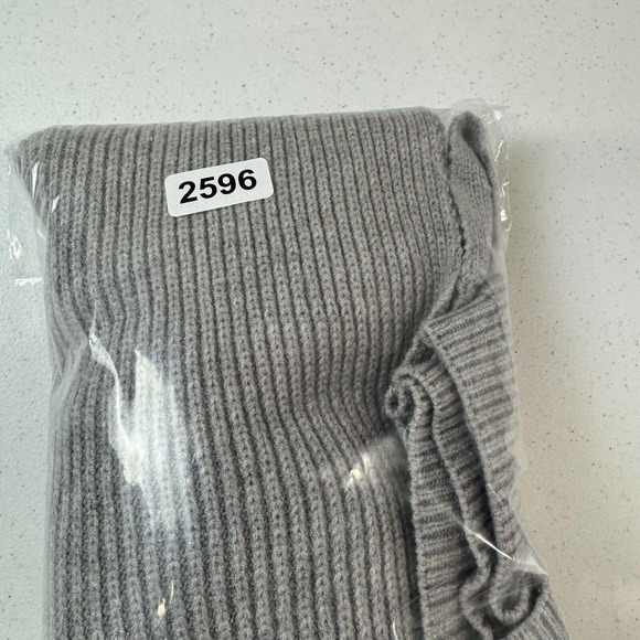 Superdown Cropped Sweater Size Small Heather Gray Boat Neck Ribbed Knit Pullover - Picture 14 of 14